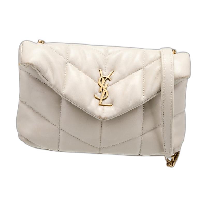 Saint Laurent Loulou Shoulder Bag in Neutrals, Small