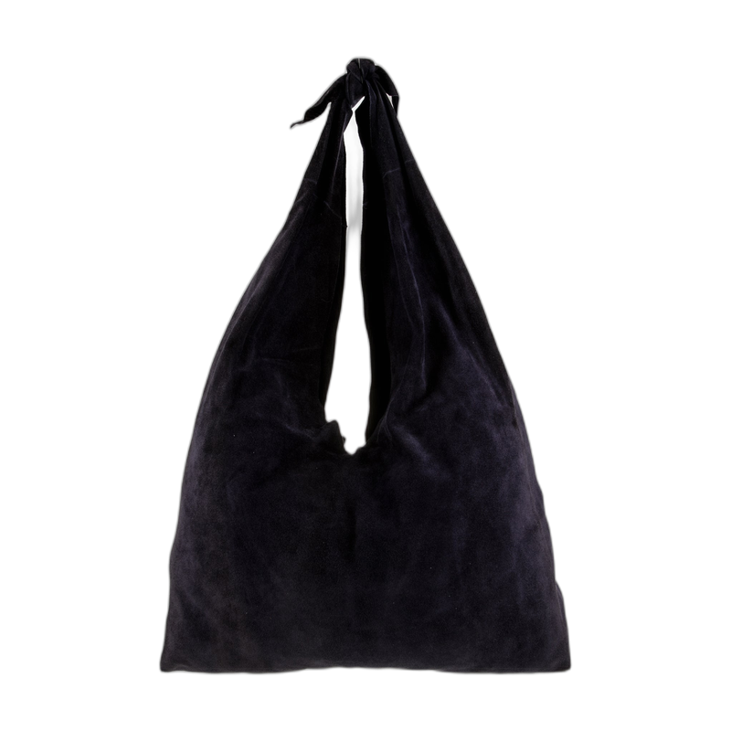 The Row Bindle Shoulder Bag in Blue Suede