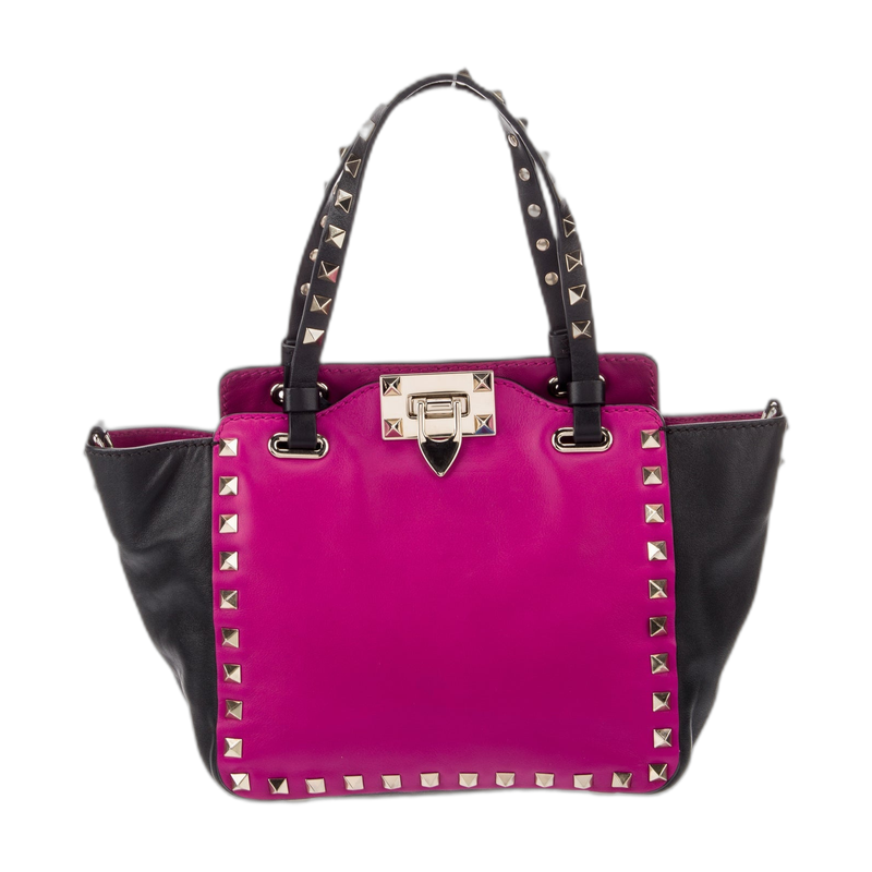 Valentino Rockstud Top Handle Pink