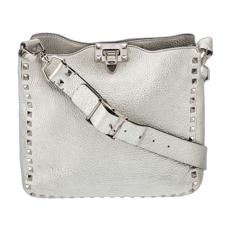Valentino Rockstud Shoulder Bag in Grey