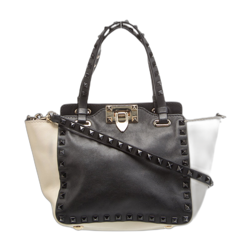 Valentino Rockstud Shoulder Bag in Black