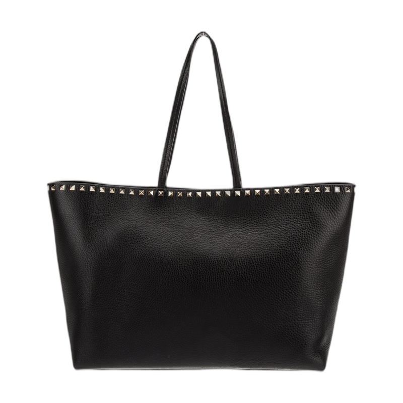 Valentino Rockstud Tote Bag Black Leather